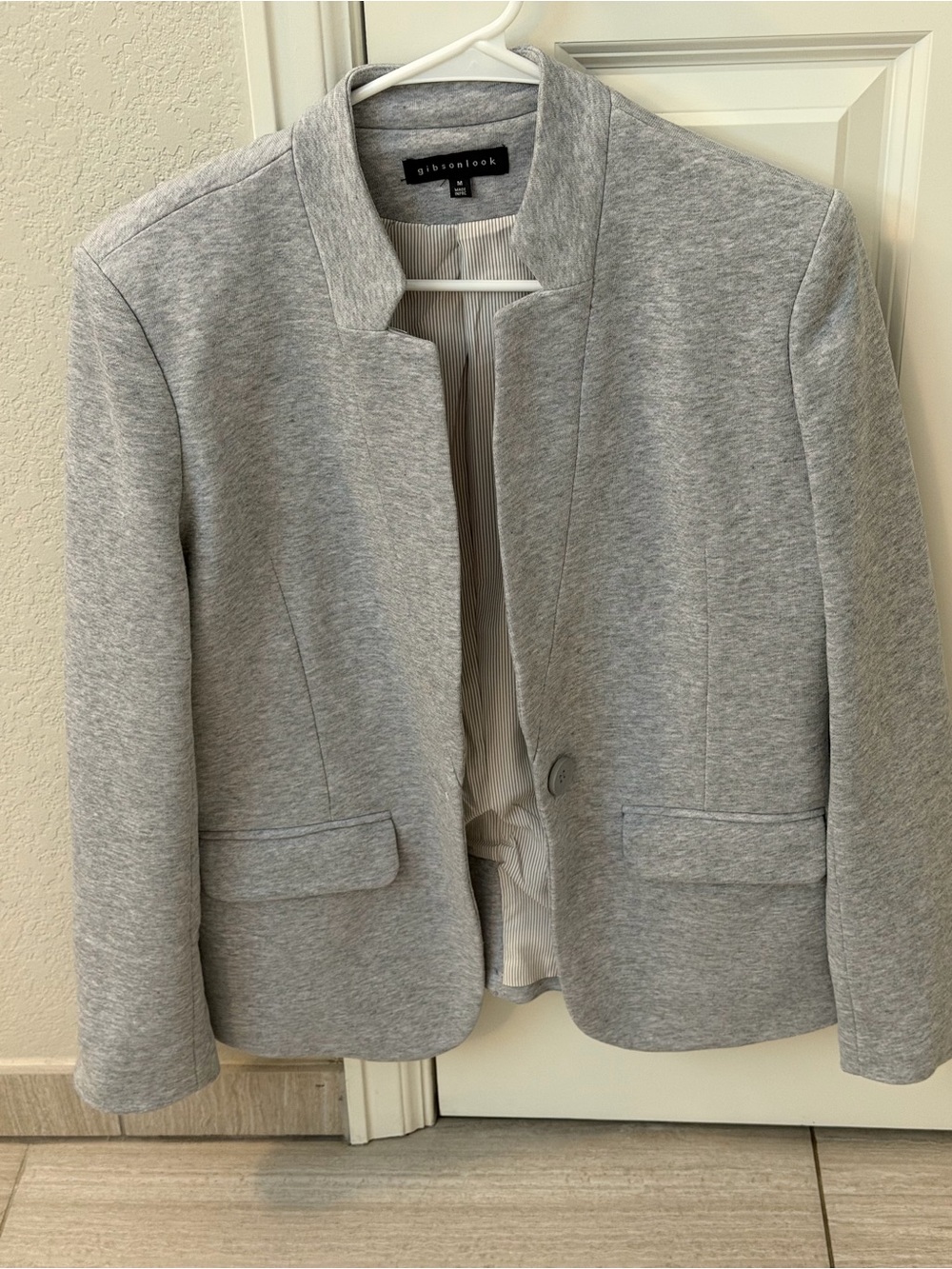 Gibsonlight Grey Open-Front Women's Blazer